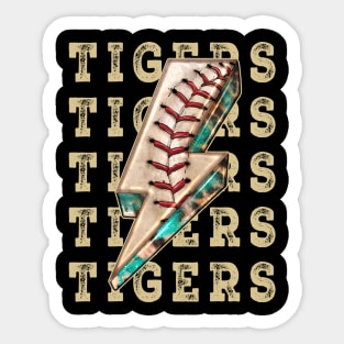 Aesthetic Design Tigers Gifts Vintage Styles Baseball Sticker